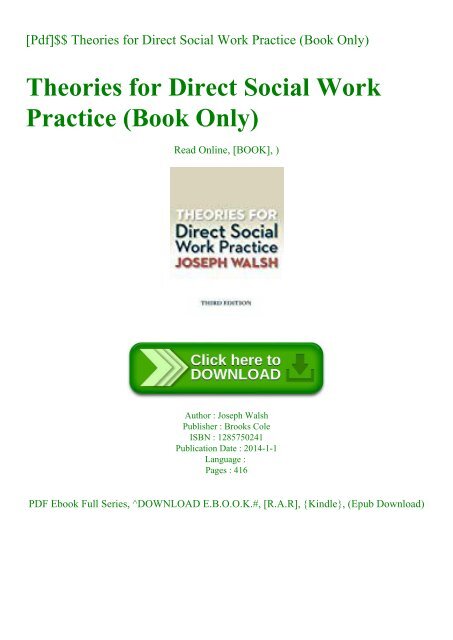 [Pdf]$$ Theories for Direct Social Work Practice (Book Only) EBOOK