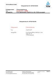TÜV Kraftfahrt GmbH Teilegutachten Nr. 92TG0130-000 ... - H&R