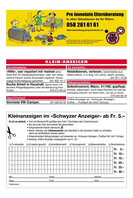Schwyzer Anzeiger – Woche 32 – 9. August 2019