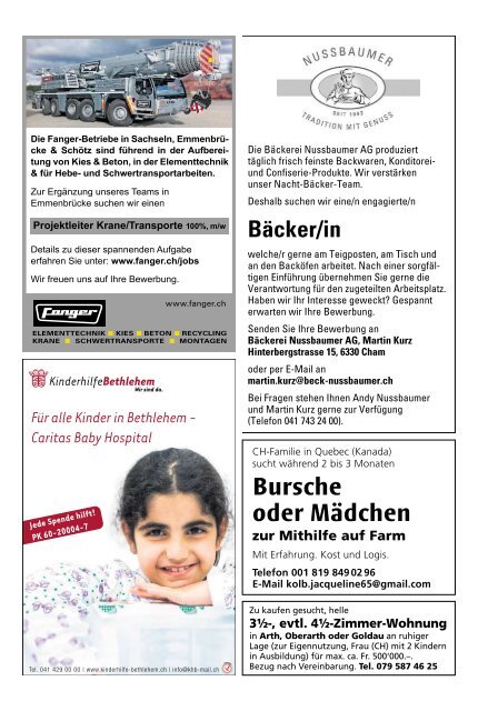 Schwyzer Anzeiger – Woche 32 – 9. August 2019