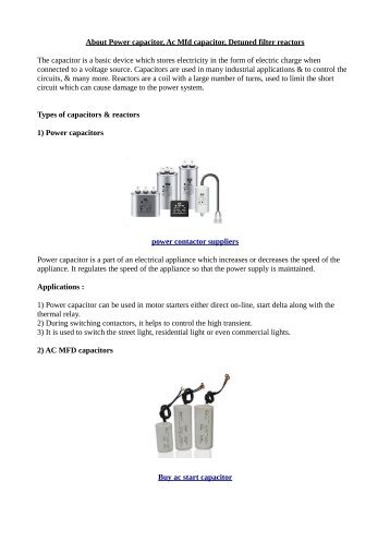 Power capacitors online at the best price