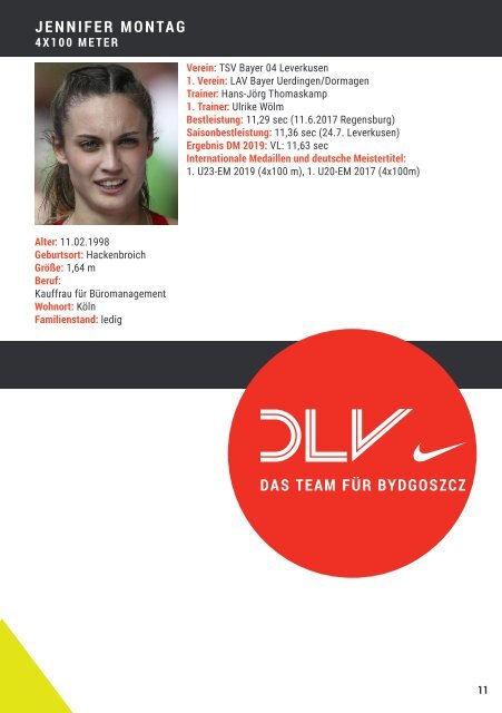 DLV-Teambroschüre Team-Europameisterschaften 2019 in Bydgoszcz