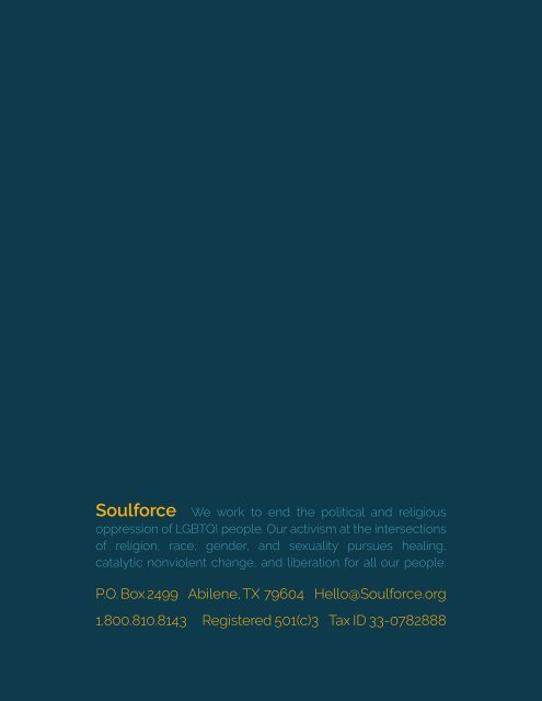 Soulforce Strategy Document