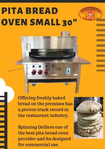 Pita Bread Oven For Restaurant or Sandwich Shop