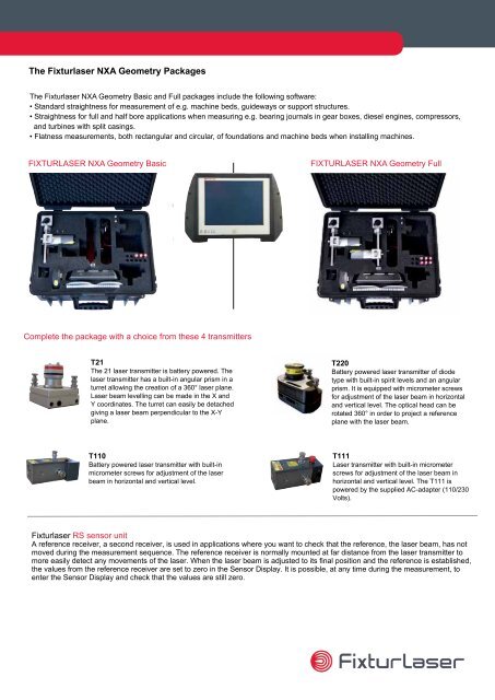 ACOEM FIXTURLASER LASER Geometry Measurements brochure 