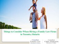 Things to Consider When Hiring a Family Law Firms in Toronto, Ontario
