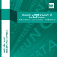 Research at FOM University of Applied Sciences