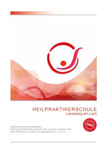 Broschüre Heilpraktikerschule Landsberg am Lech