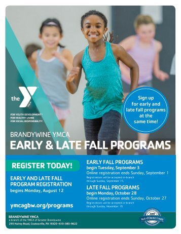 Brandywine YMCA Fall Program Guide - 2019