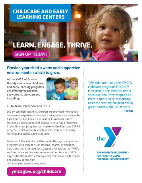 Jennersville YMCA Fall Program Guide - 2019