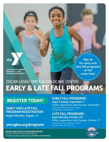 Oscar Lasko YMCA Fall Program Guide - 2019