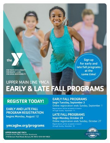 Upper Main Line YMCA Fall Programs - 2019