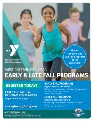 West Chester Area YMCA Fall Program Guide - 2019