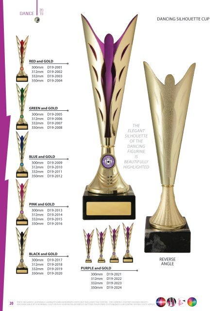 Dance Trophies for Distinction 2019