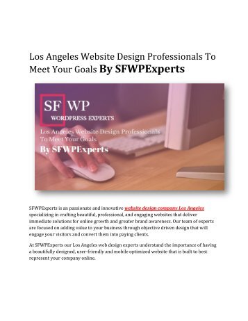 Los Angeles Website Design Professionals