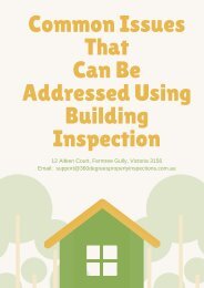 Common Issues That Can Be Addressed Using Building Inspection