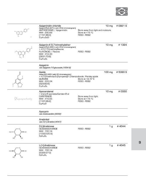 EXTRASYNTHESE  A-D-List-of-products  (part 1/4)