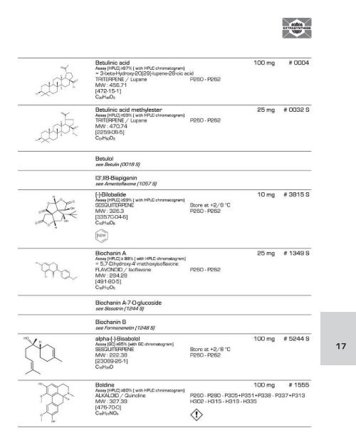 EXTRASYNTHESE  A-D-List-of-products  (part 1/4)