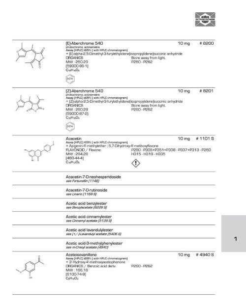 EXTRASYNTHESE  A-D-List-of-products  (part 1/4)