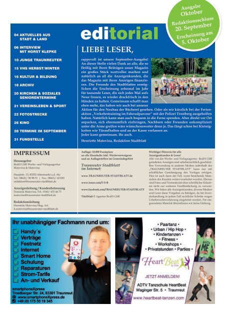 Traunreuter Stadtblatt September 2019