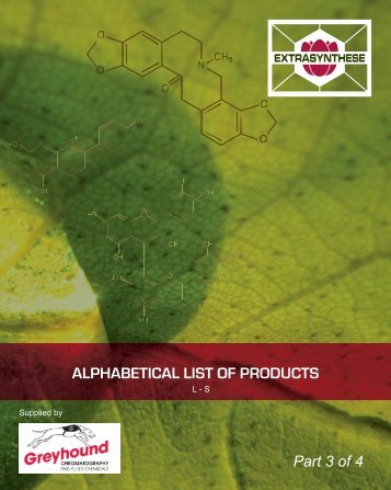 EXTRASYNTHESE 2015 L-S Natural Plant Based Reference Standards  (part 3/4)