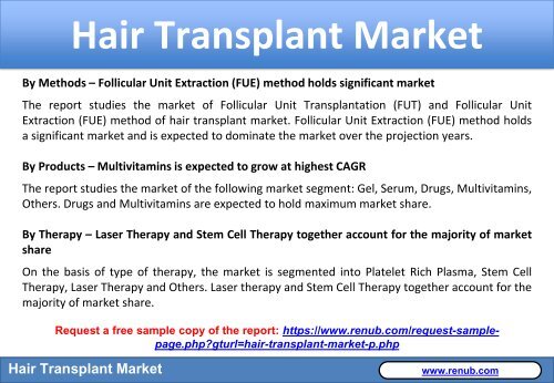 Hair Transplant Market - Global Industry Trends, Forecast 2019-2025 