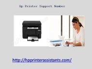 hp printer support number