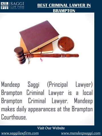 Best Criminal Lawyer In Brampton