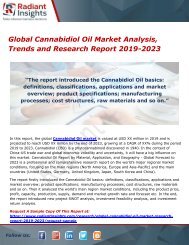 Global Cannabidiol Oil Market Analysis, Trends and Research Report 2019-2023 