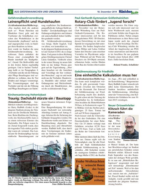 Hänicher Bote | Dezember-Ausgabe 2014