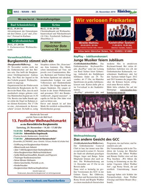 Hänicher Bote | November-Ausgabe 2014