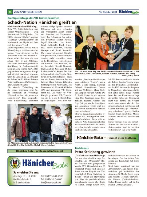 Hänicher Bote | Oktober-Ausgabe 2014