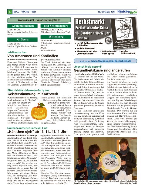 Hänicher Bote | Oktober-Ausgabe 2014