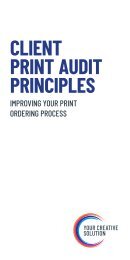 Your Creative Solution - Print Audit Principles
