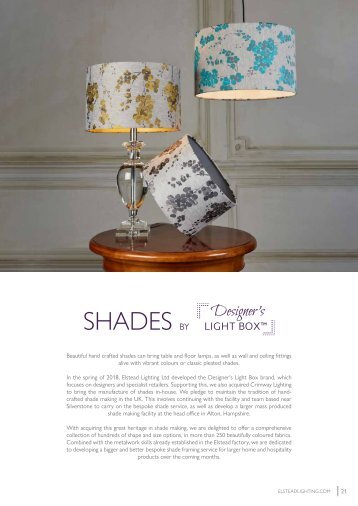 Washington Lighting and Interiors - Bespoke Shademaking