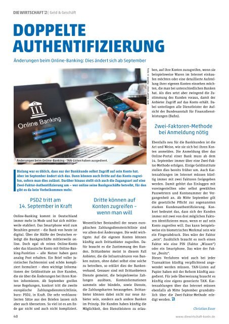 Die Wirtschaft Köln Ausgabe 05 / 2019