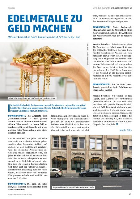 Die Wirtschaft Köln Ausgabe 05 / 2019