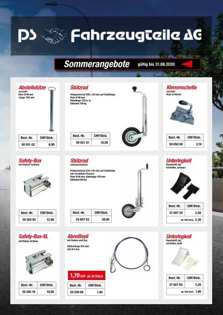 PS Fahrzeugteile Aktionsliste August 2019