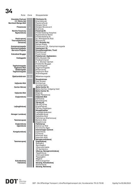 Samlet buskøreplan for DOT | Gyldig fra 12. august 2019