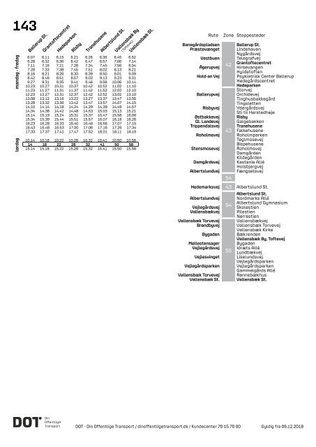 Samlet buskøreplan for DOT | Gyldig fra 12. august 2019