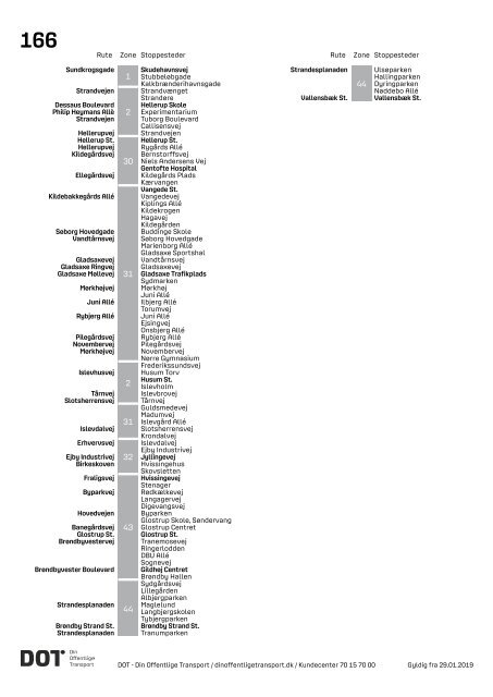 Samlet buskøreplan for DOT | Gyldig fra 12. august 2019