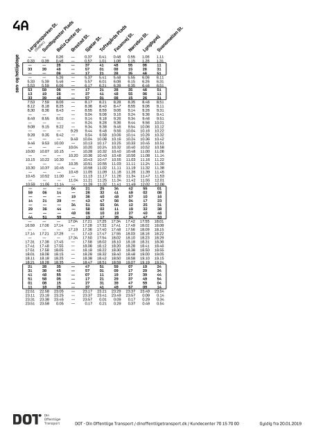Samlet buskøreplan for DOT | Gyldig fra 12. august 2019
