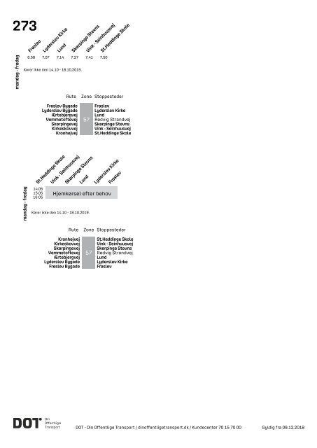 Samlet buskøreplan for DOT | Gyldig fra 12. august 2019