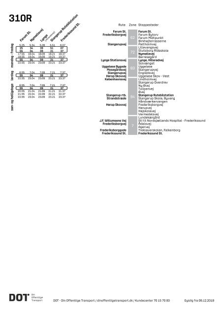 Samlet buskøreplan for DOT | Gyldig fra 12. august 2019
