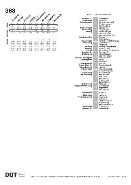 Samlet buskøreplan for DOT | Gyldig fra 12. august 2019