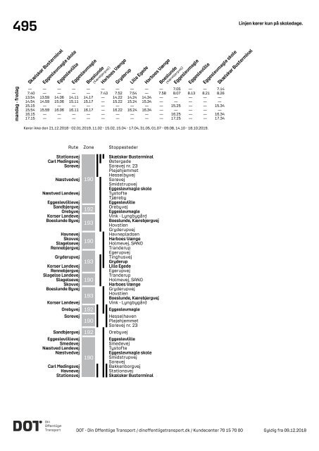 Samlet buskøreplan for DOT | Gyldig fra 12. august 2019