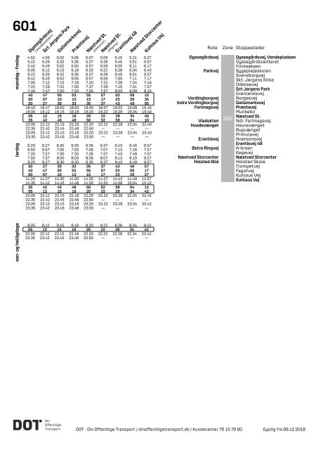 Samlet buskøreplan for DOT | Gyldig fra 12. august 2019