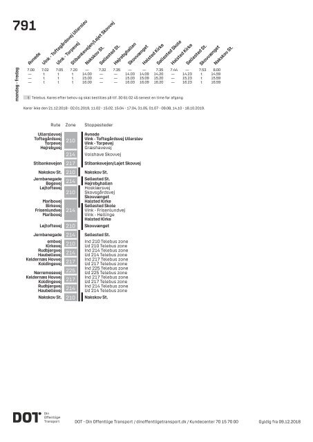 Samlet buskøreplan for DOT | Gyldig fra 12. august 2019