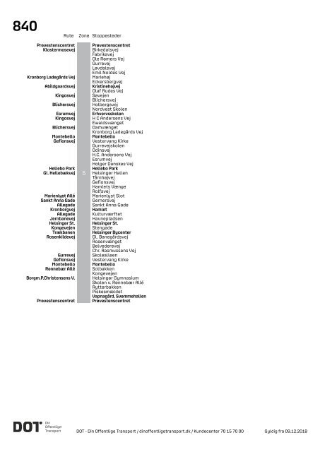 Samlet buskøreplan for DOT | Gyldig fra 12. august 2019