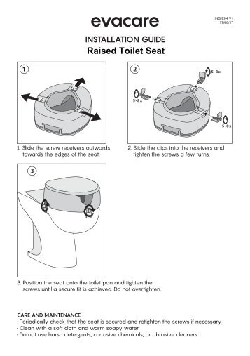 Instruction Manual Raised Toilet Seat evacare
